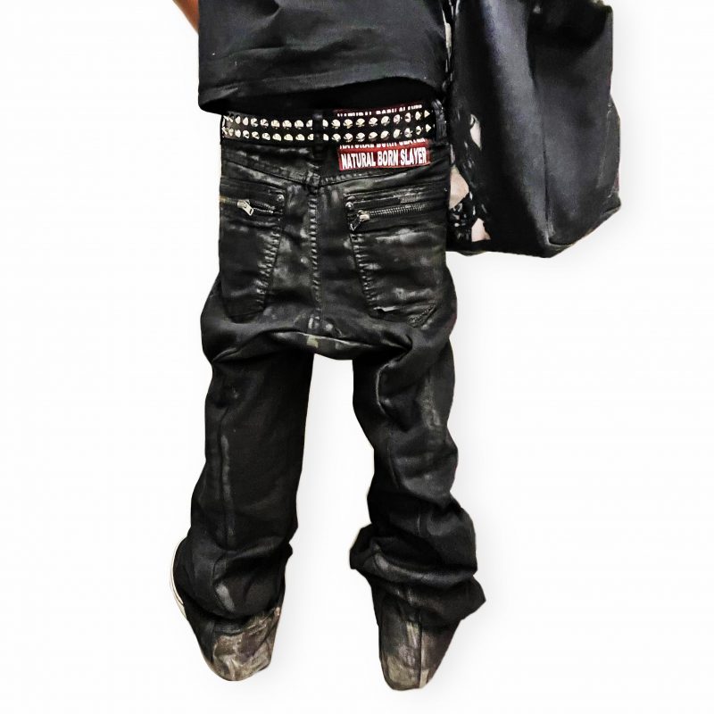 Black denim waxed – Image 2