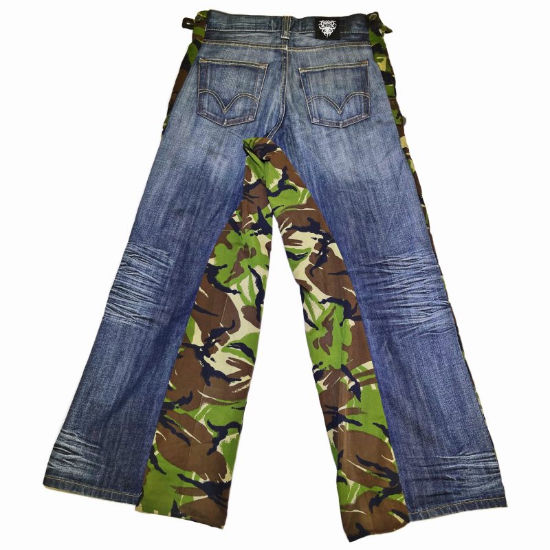Green camo mixed blue denim – Image 4