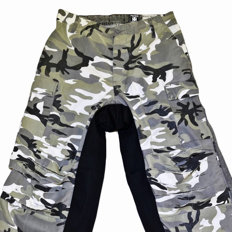 Grey camo pants mixed denim – Image 5