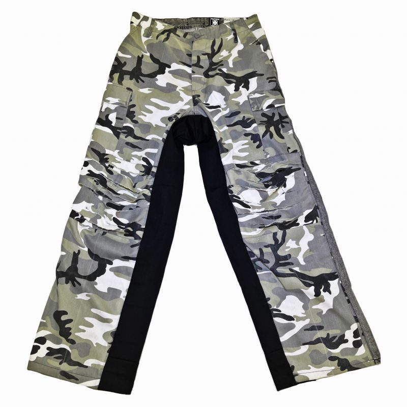 Grey camo pants mixed denim – Image 4
