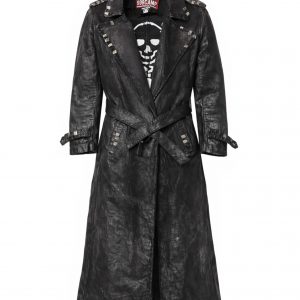 DENIM WAXED TRENCH COAT