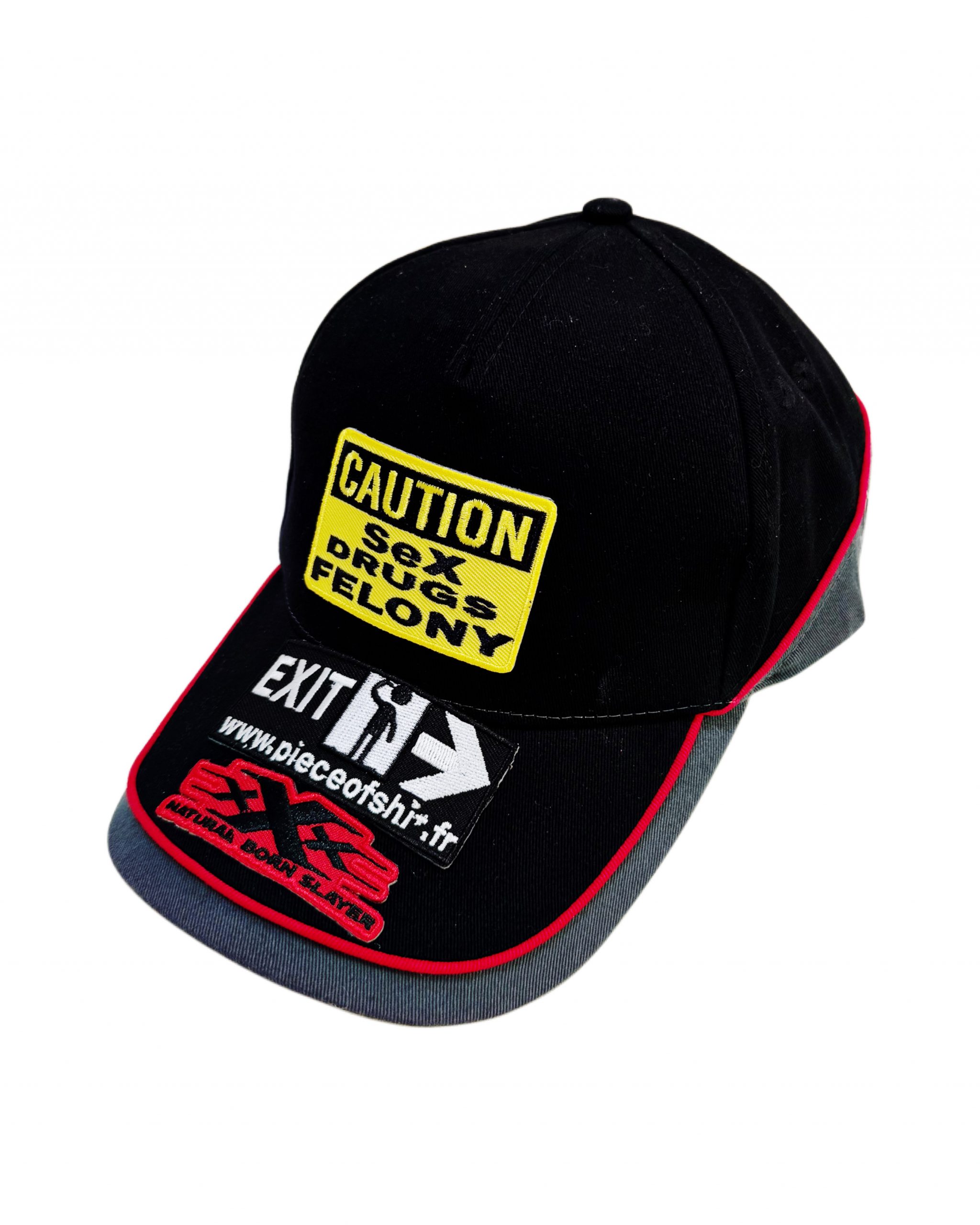 grey racing cap