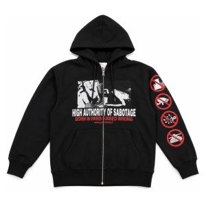 BLACK ZIP HOODIE