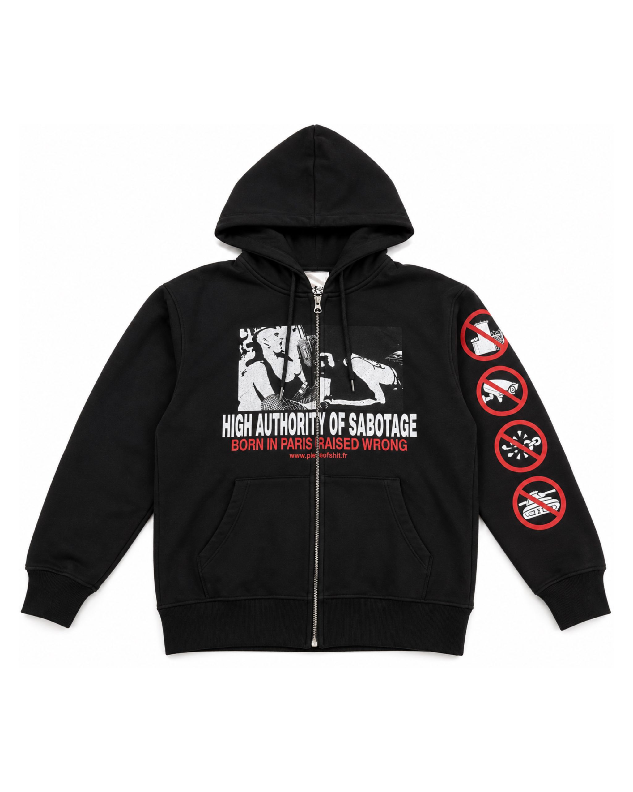 BLACK ZIP HOODIE
